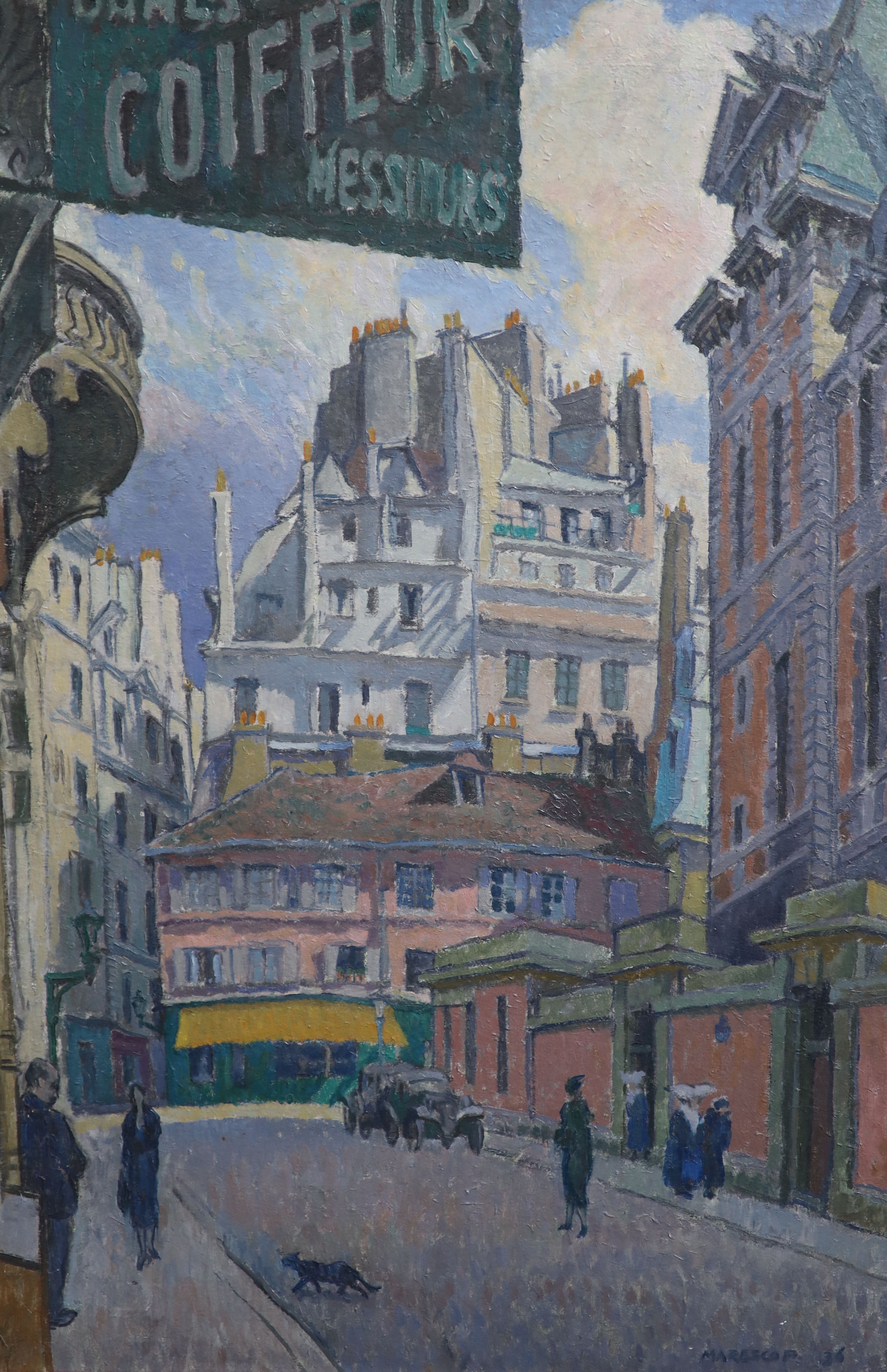 Charles Maresco Pearce (1874-1964), Rue de l'Abbee, oil on board, 89 x 58 cm.